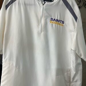 Holloway White and Gray Zip Pullover